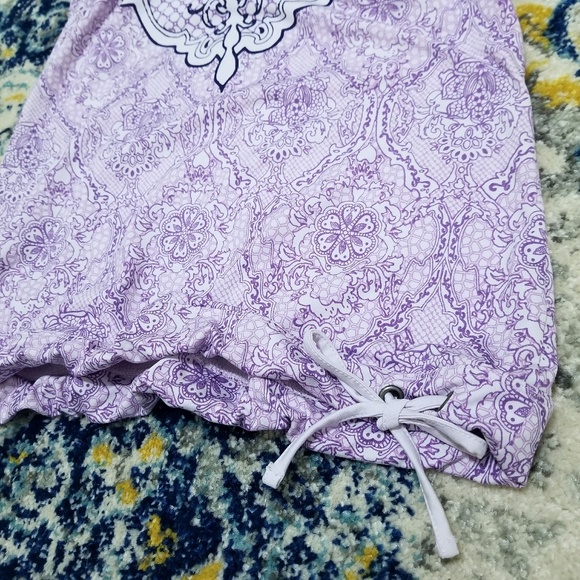 Athleta Racerback Tinker Top Cinch Hem Purple XS - Picture 2 of 7